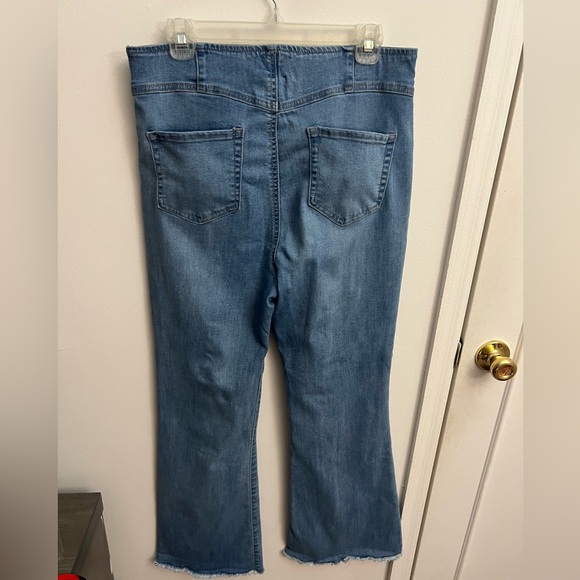 Elastic Hight Waist Flared Jeans Knox Rose - Picture 5 of 6